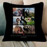 Cojín Decorativo Cita de Personalizado de Collage de fotos personal<br><div class="desc">Cita de Personalizado de Collage de fotos personalizada de pareja</div>