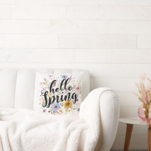 Cojín Decorativo Cita de primavera de Hello