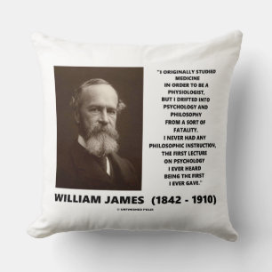 Cojín Decorativo Cita de Psicología Filosofía Medicina William Jame
