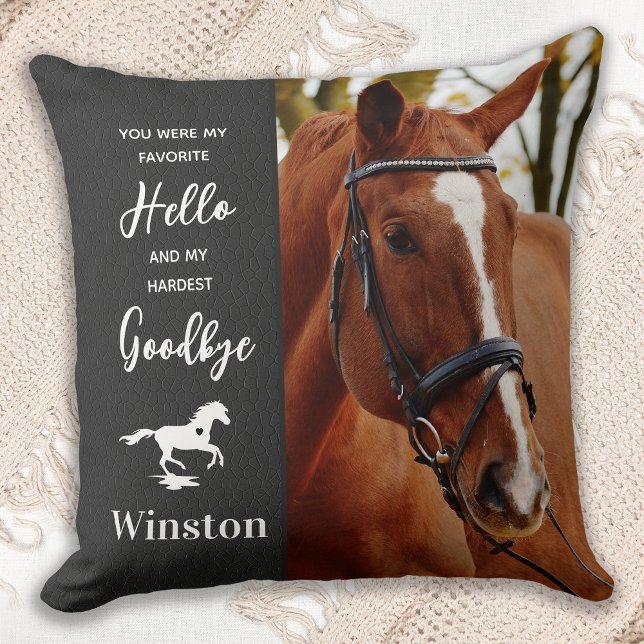 Cojín Decorativo Cita de solidaridad con caballos - Pérdida de caba (Subido por el creador)