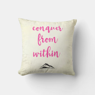 Cojín Decorativo Cita de tipografía inspiradora para conquistar des