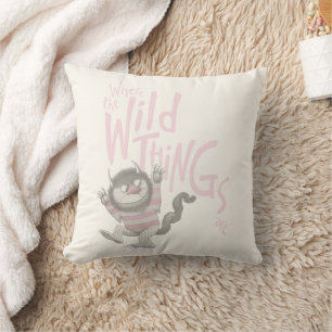 Cojín Decorativo Cita de Where the Wild Things Are - Rosa