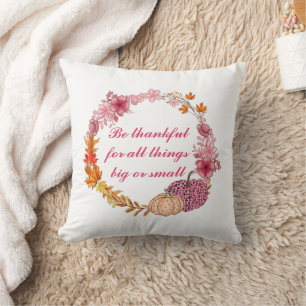 Cojín Decorativo Cita de Wreath de otoño