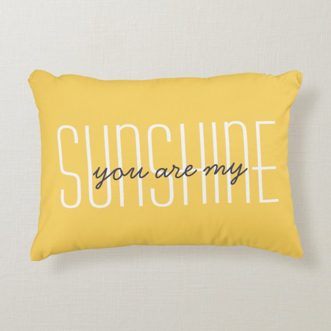 Cojín Decorativo Cita de You Are My Sunshine Almohadón lumbar amari (Anverso)