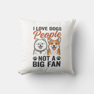 Cojín Decorativo Cita divertida de amante de perros grabado vintage