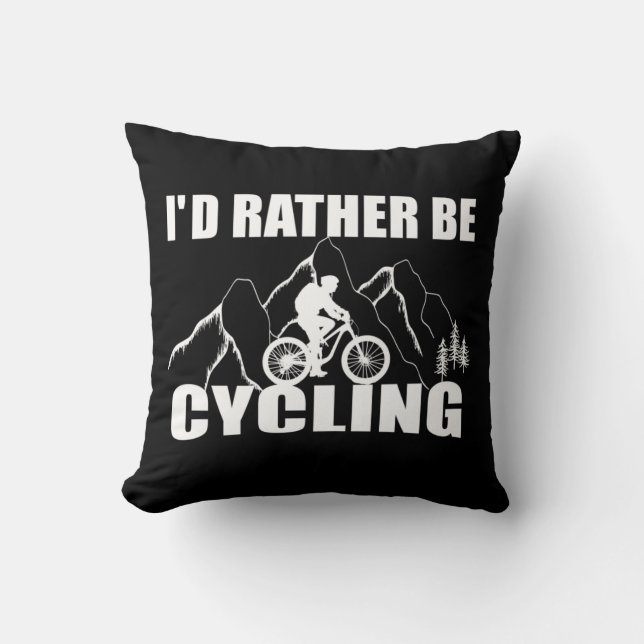 Cojín Decorativo Cita divertida de ciclismo (Anverso)