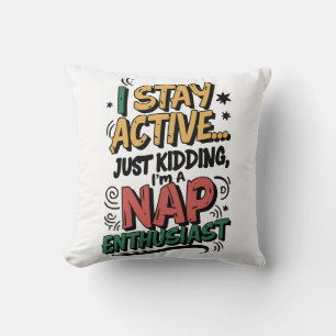Cojín Decorativo Cita divertida de Nap