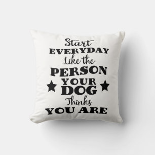 Cojín Decorativo Cita Divertida de Perro Mascota