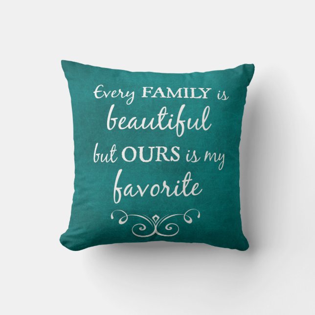 Cojín Decorativo Cita familiar inspiradora (Anverso)