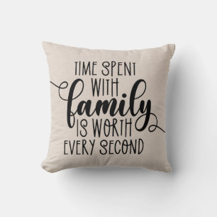 Cojín Decorativo Cita familiar moderna de Faux linen