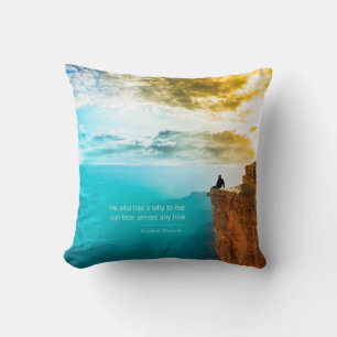 Cojín Decorativo Cita Friedrich Nietzsche Aventura Naturaleza Natur