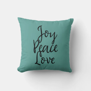 Cojín Decorativo Cita Inspiradora Alegría Paz Amor