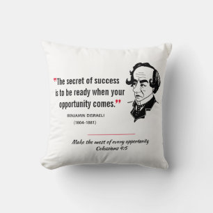 Cojín Decorativo Cita Inspiradora de BENJAMIN DISRAELI