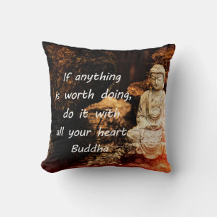 Cojín Decorativo Cita Inspiradora de Buda