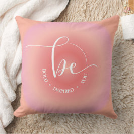 Cojín Decorativo Cita Inspiradora Naranja Sé Valiente Te Inspira