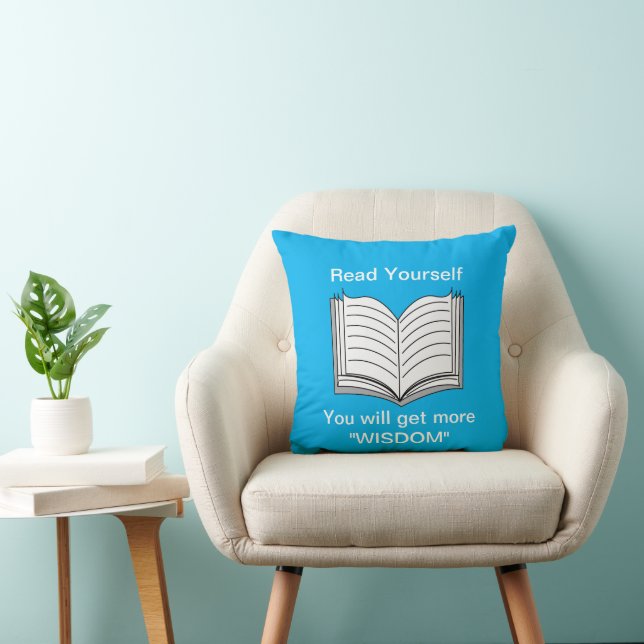 Cojín Decorativo Cita Inspiradora para Leer (Silla)