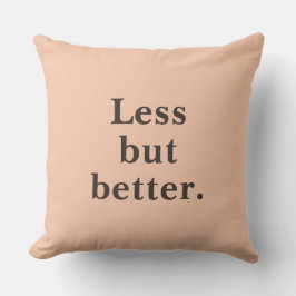 Cojín Decorativo Cita minimalista Menos Pero Mejor