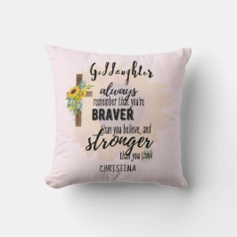 Cojín Decorativo Cita motivacional de GODDAUGHTER para adolescentes