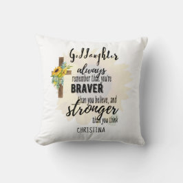Cojín Decorativo Cita motivacional de GODDAUGHTER para adolescentes