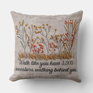 Cojín Decorativo Cita Motivacional Floral de otoño