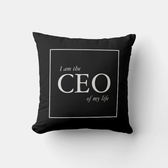 Cojín Decorativo Cita motivacional Soy el CEO de my Life (Anverso)