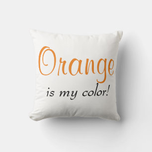Cojín Decorativo Cita Naranja Es Mi Color