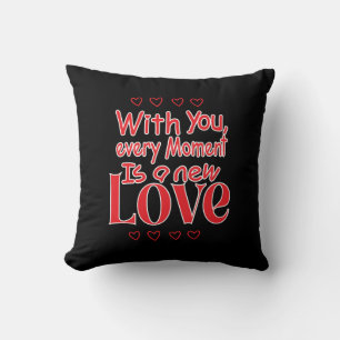Cojín Decorativo Cita Romántica de Amor Nuevo para Siempre