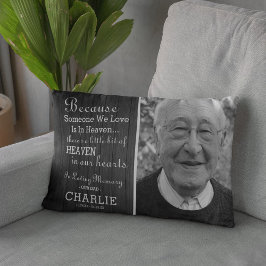 Cojín Decorativo Cita y foto en memoria de la familia rusa oscura