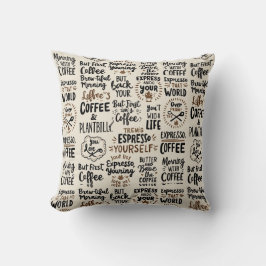 Cojín Decorativo Citas de café manuscritas