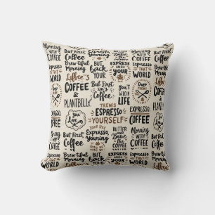 Cojín Decorativo Citas de café manuscritas