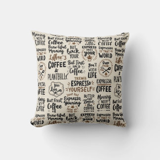 Cojín Decorativo Citas de café manuscritas