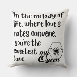 Cojín Decorativo citas de mi abeja reina