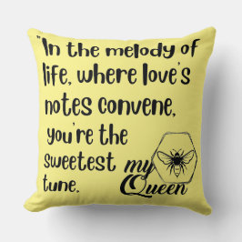 Cojín Decorativo citas de mi abeja reina