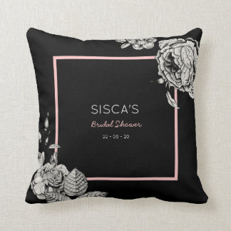 Cojín Decorativo Citas de moda de Coco Chanel - Po rosa negro vinta