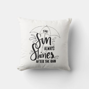 Cojín Decorativo Citas De Sun Rain Citas De Resultados Positivos