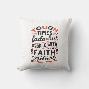 Cojín Decorativo Citas de tiempos difíciles que se desvanecen pero