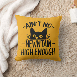 Cojín Decorativo Citas divertidas de gatos para hombres Amarillo