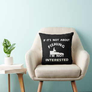Cojín Decorativo Citas divertidas de pescadores amantes de la pesca