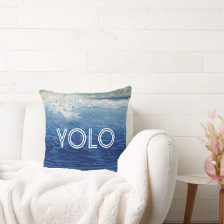 Cojín Decorativo Citas inspiradoras Beach YOLO Solo vives una vez