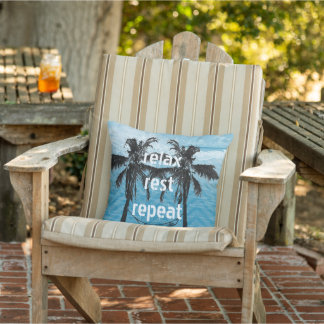 Cojín Decorativo Citas inspiradoras Playa Relax Repetición