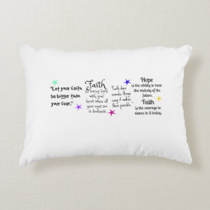 Cojín Decorativo Citas inspiradoras sobre fe y esperanza