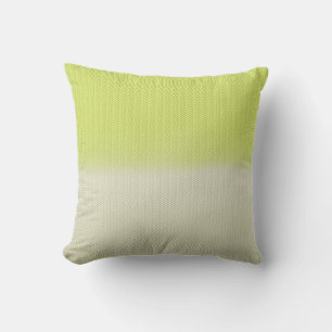 Cojín Decorativo Citron Lime Green Dusty Cream Digital Herringbone