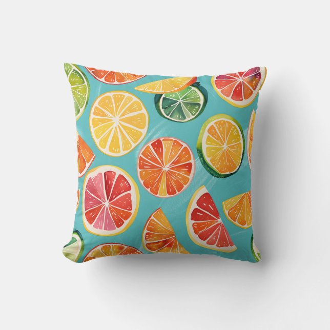 Cojín Decorativo Citrus Burst (Anverso)