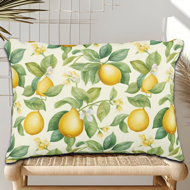 Cojín Decorativo Citrus de flores de limón mediterráneo (Subido por el creador)
