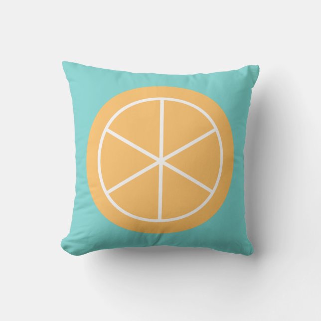 Cojín Decorativo Citrus de verano contemporáneo / Verde azulado / N (Anverso)