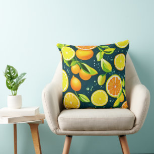 Cojín Decorativo Citrus Kaleidoscope: Una Medley vibrante