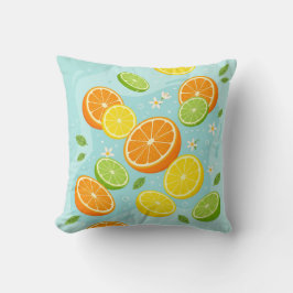 Cojín Decorativo Citrus Slices Lemon Lime Orange Throw Pillow