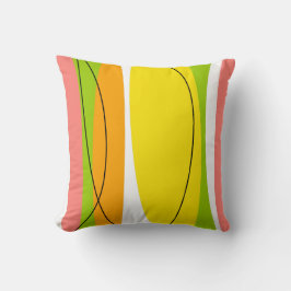 Cojín Decorativo Citrus Stripe amarillo dorso cuadrado