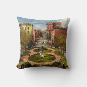 Cojín Decorativo Ciudad - Baltimore MD - Un paseo en el parque 1906