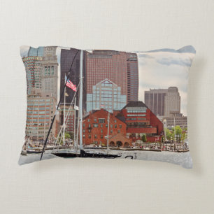 Cojín Decorativo Ciudad - Boston Ma - Paseo marítimo horizonte